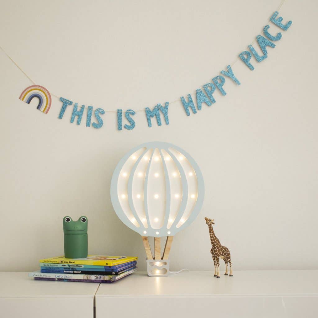 Hot Air Balloon Lamp - Blue