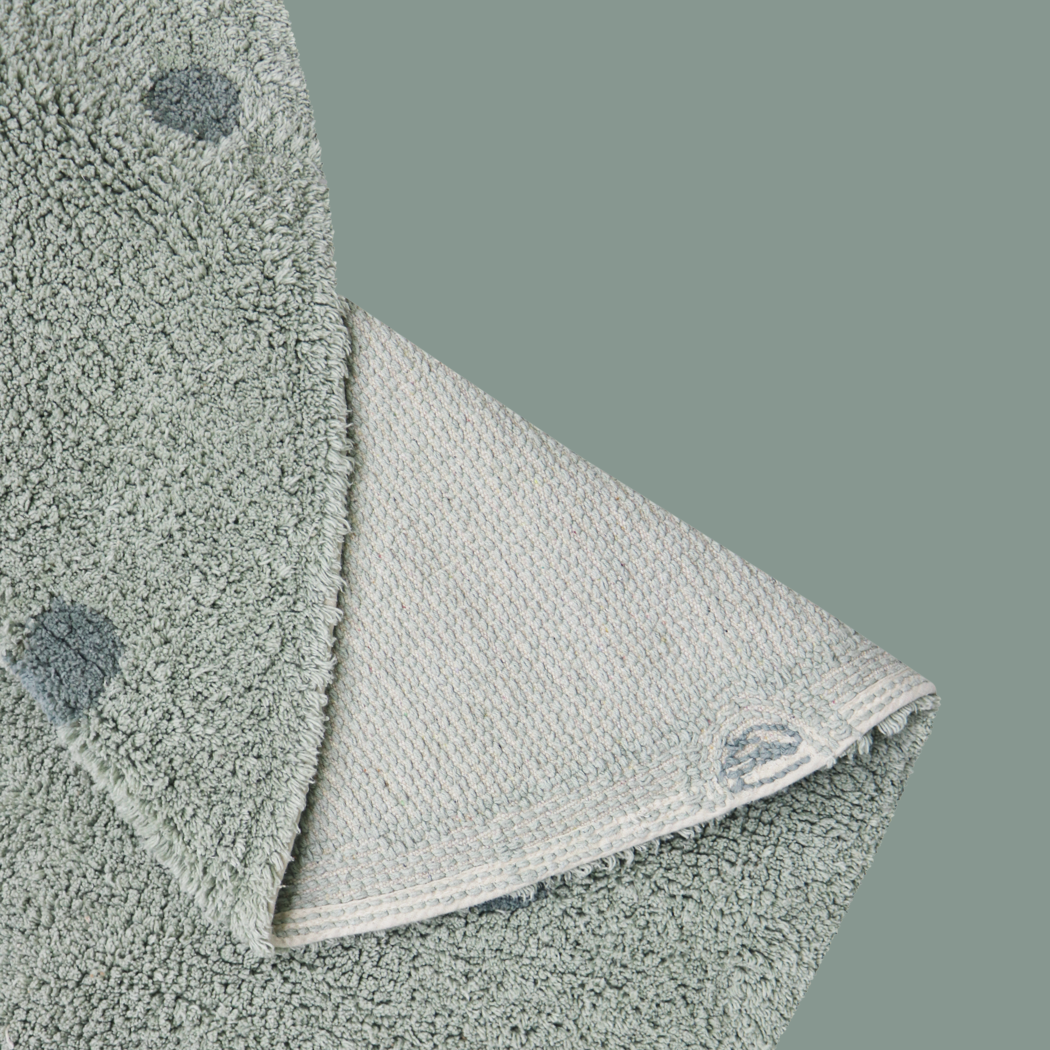 Washable rug Round Dot Blue Sage