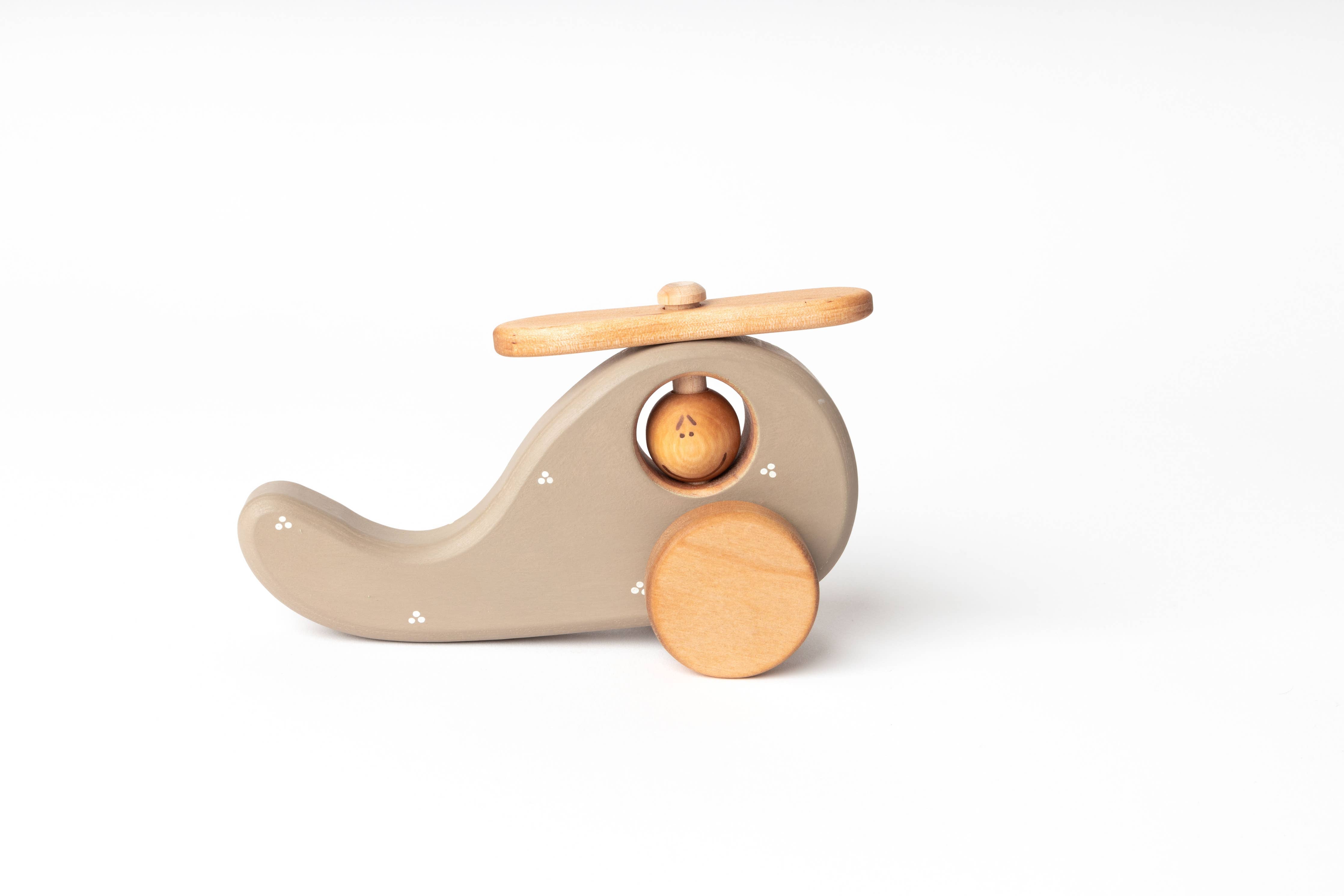 Handmade Wooden Helicopter Toy: Proper