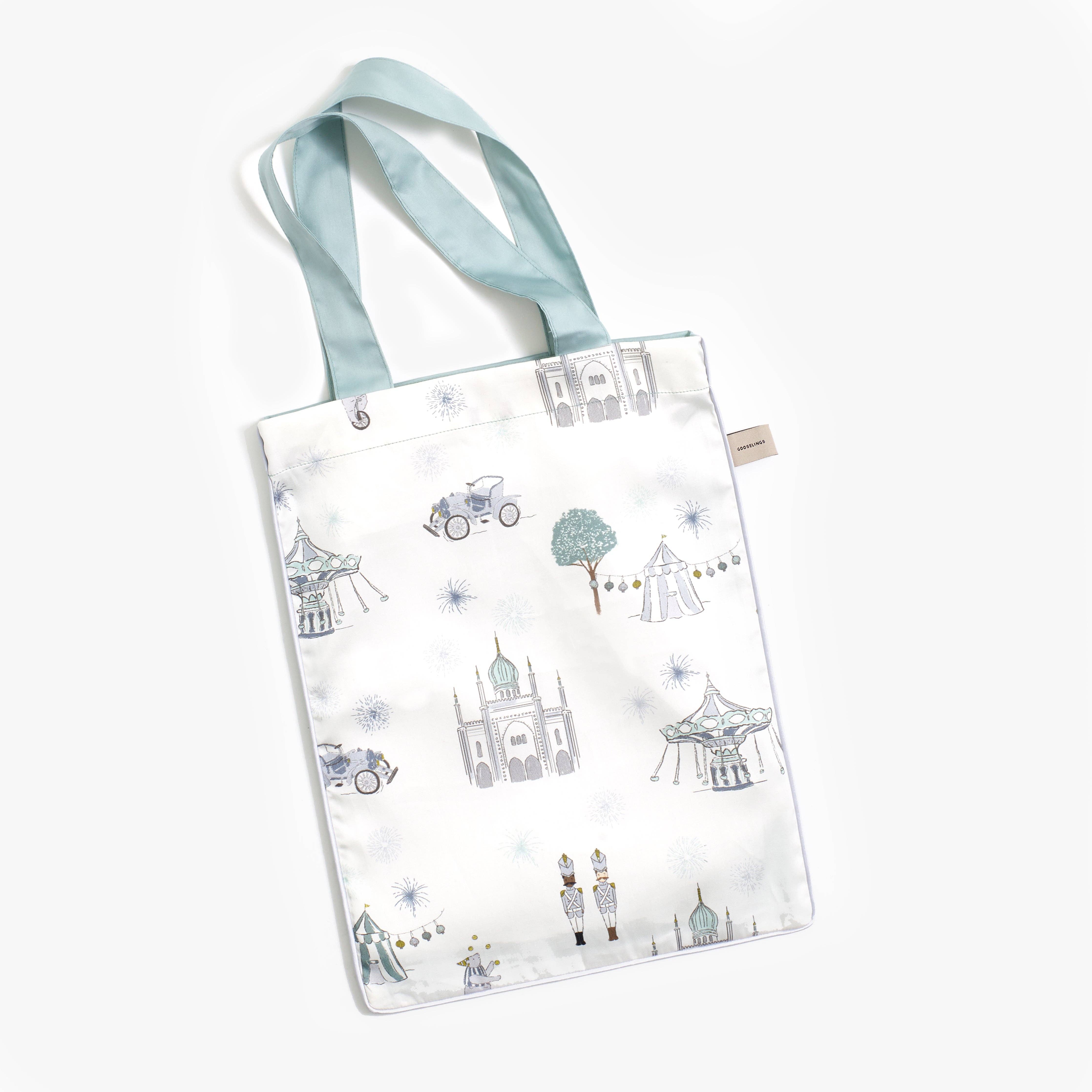 Adventures in Wonderland Toddler Pillow - Aqua: Set (Pillowcase + Down Insert)