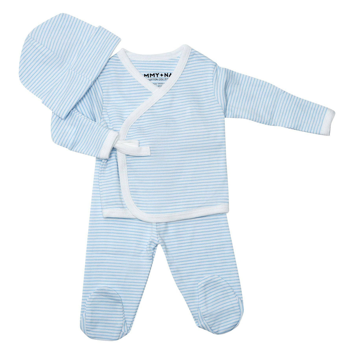 Classic Stripe Take Me Home Set, Light Blue