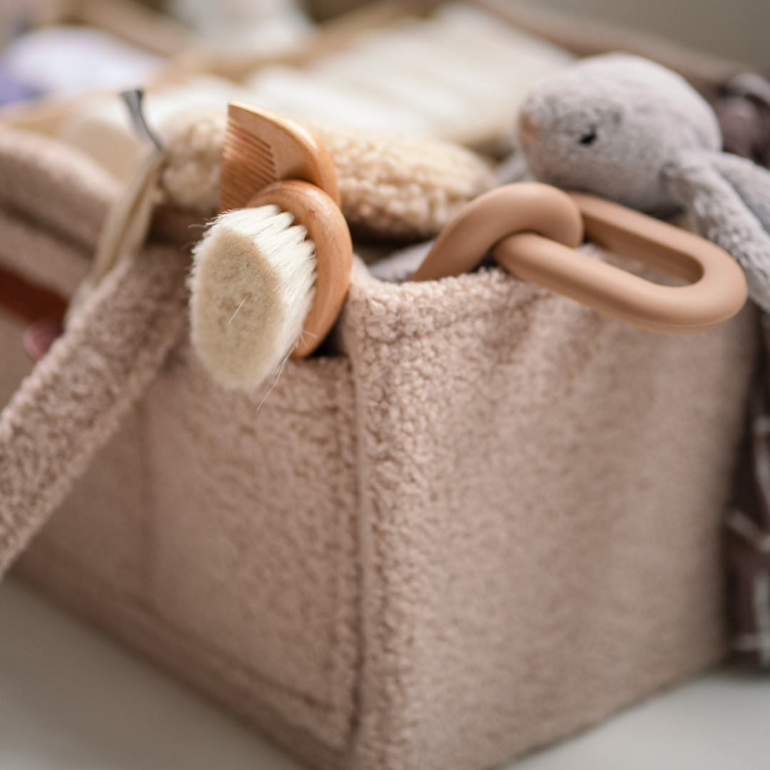 Teddy Diaper Caddy: White