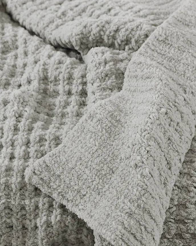 Waffle Lightweight Throw - Cloud Gray