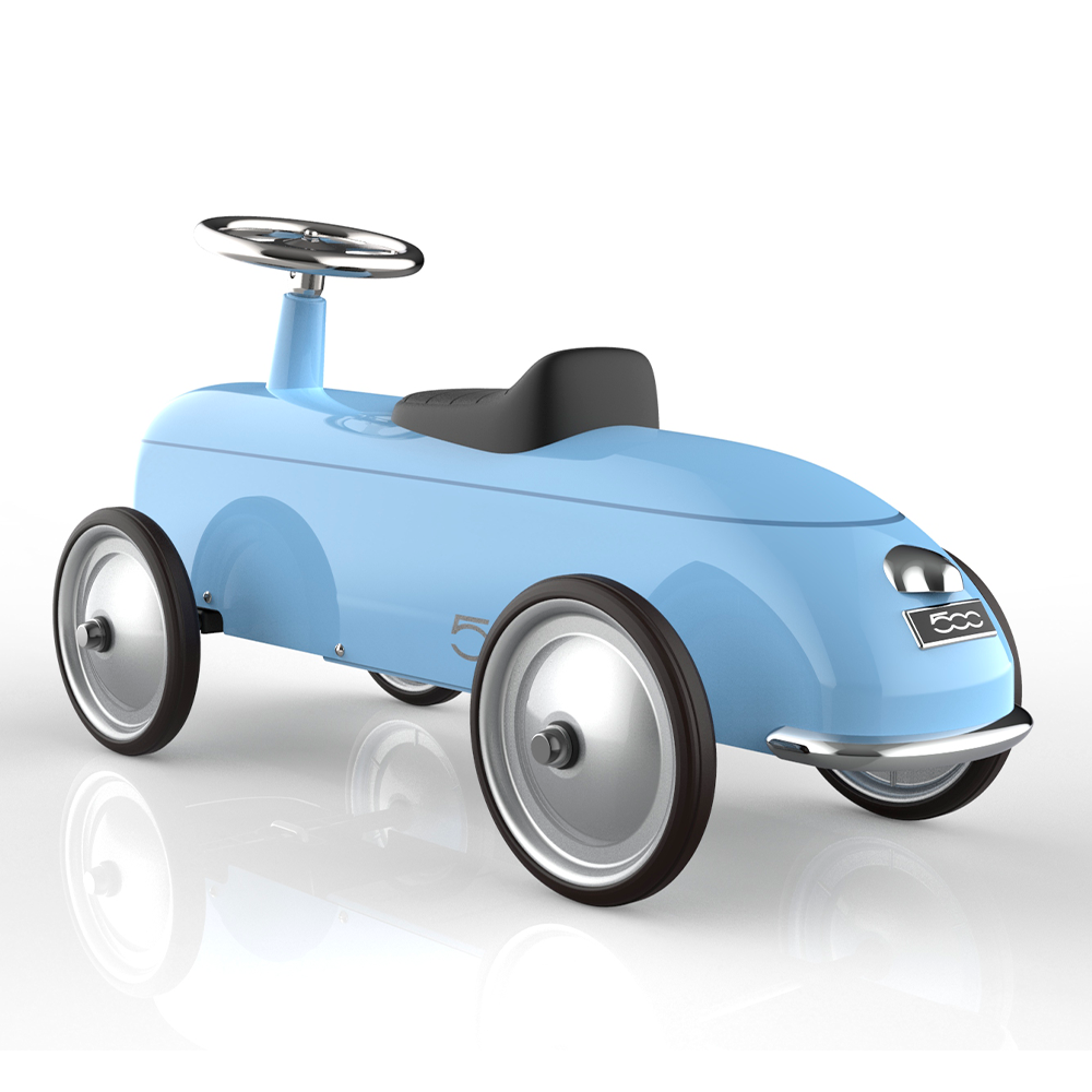 Baghera Ride-On Roadster Fiat 500 in pastel blue