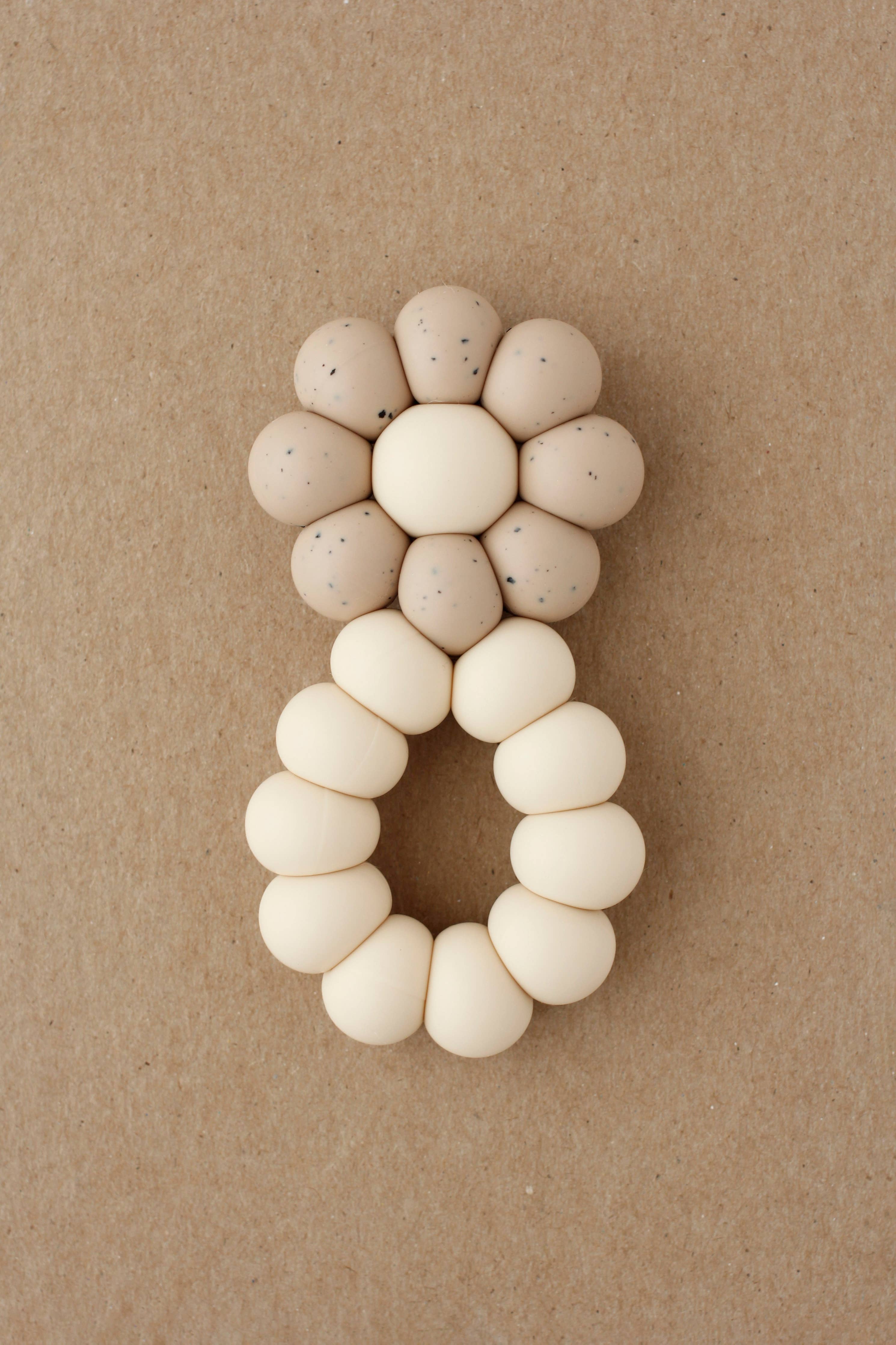 littleCHEW Freezer Teether in Chamomile Speckled Vanilla, food-grade silicone