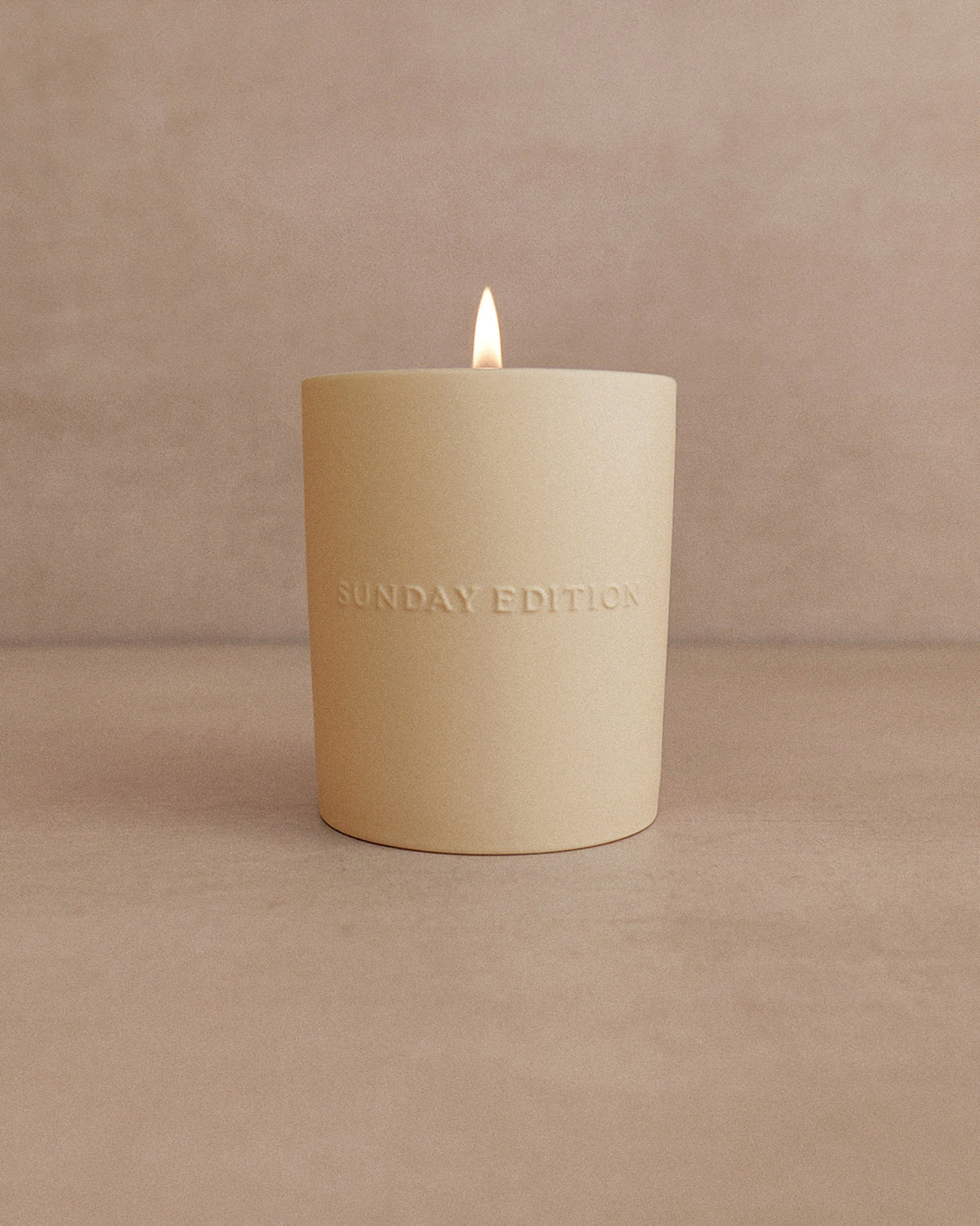Sunday Edition Home Candle, lit
