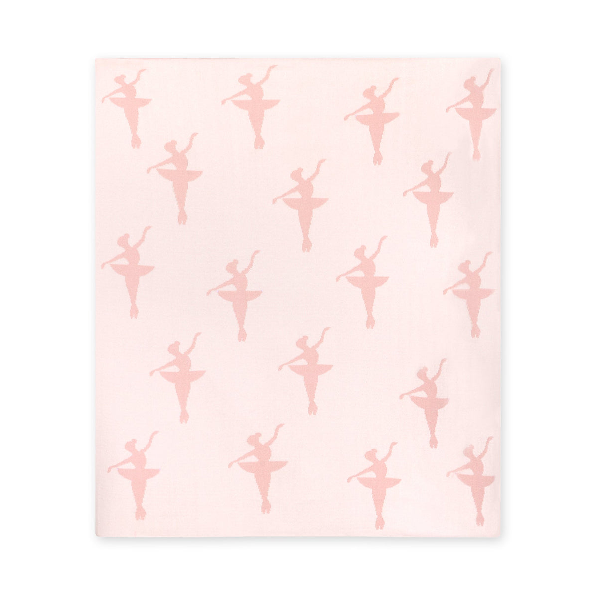 Viverano Ballerina Tutu Organic Cotton Knit Baby Blanket in Pink, reverse side