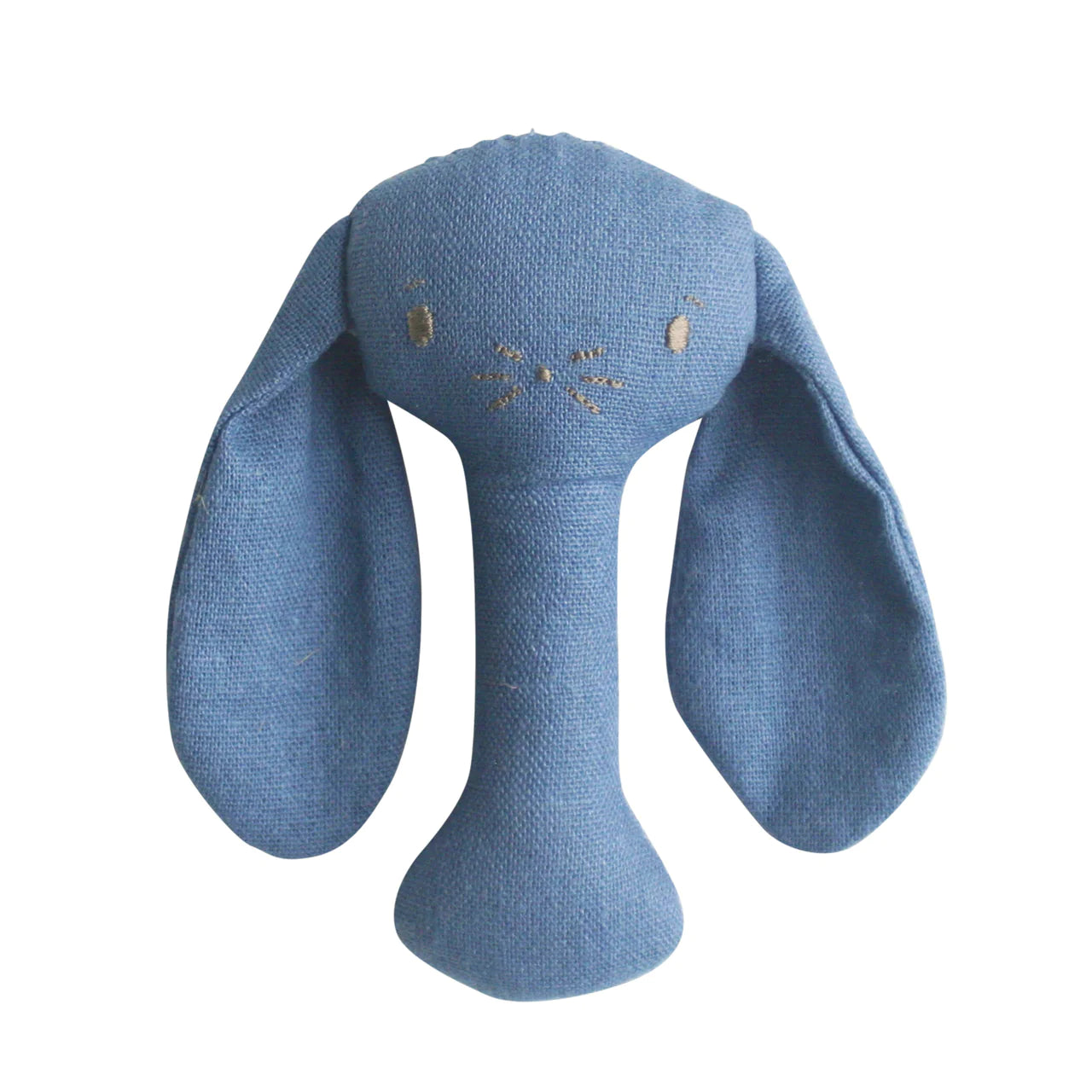 Bobby Bunny Stick Rattle - Chambray