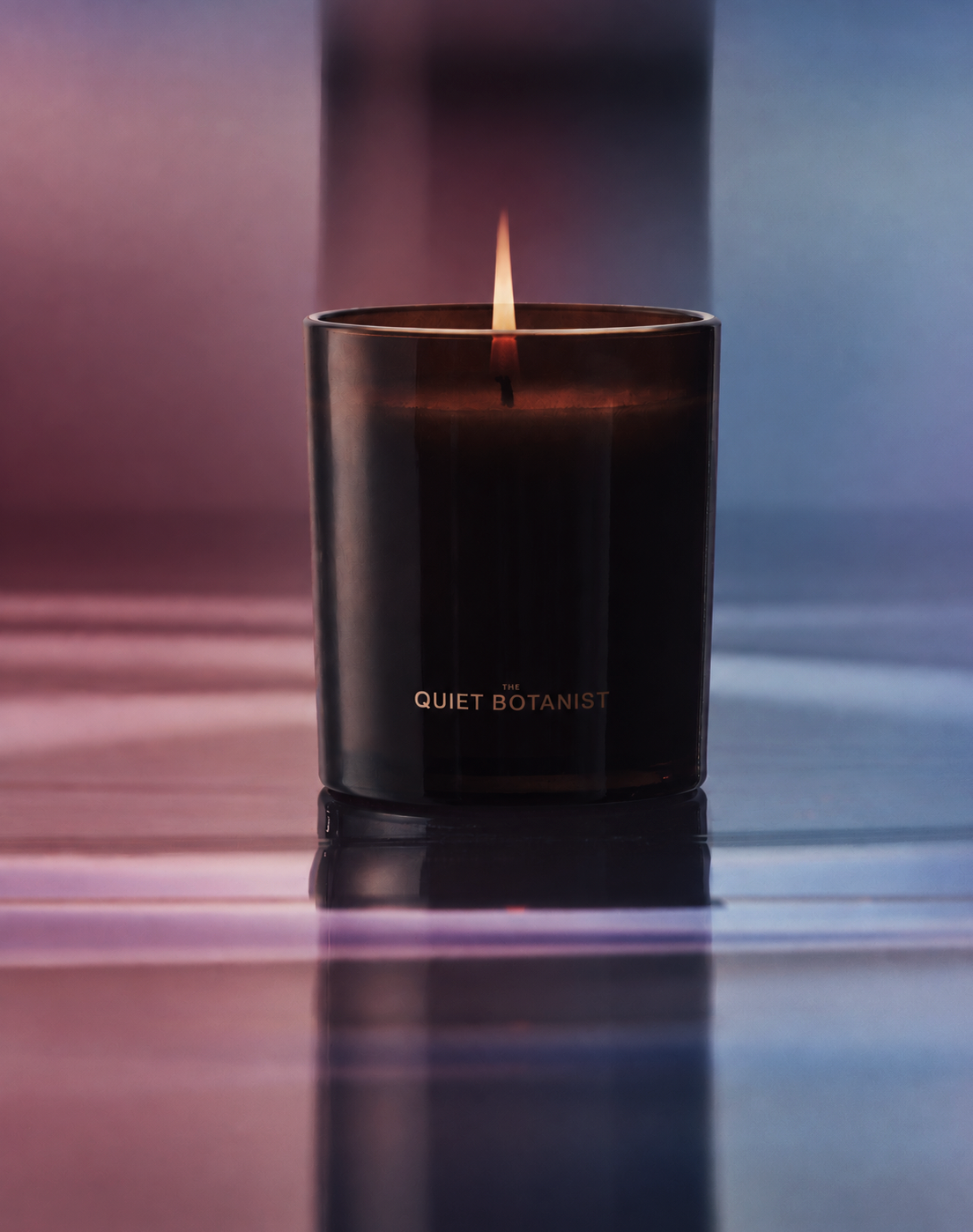 The Quiet Botanist Moody Blooms candle, lit