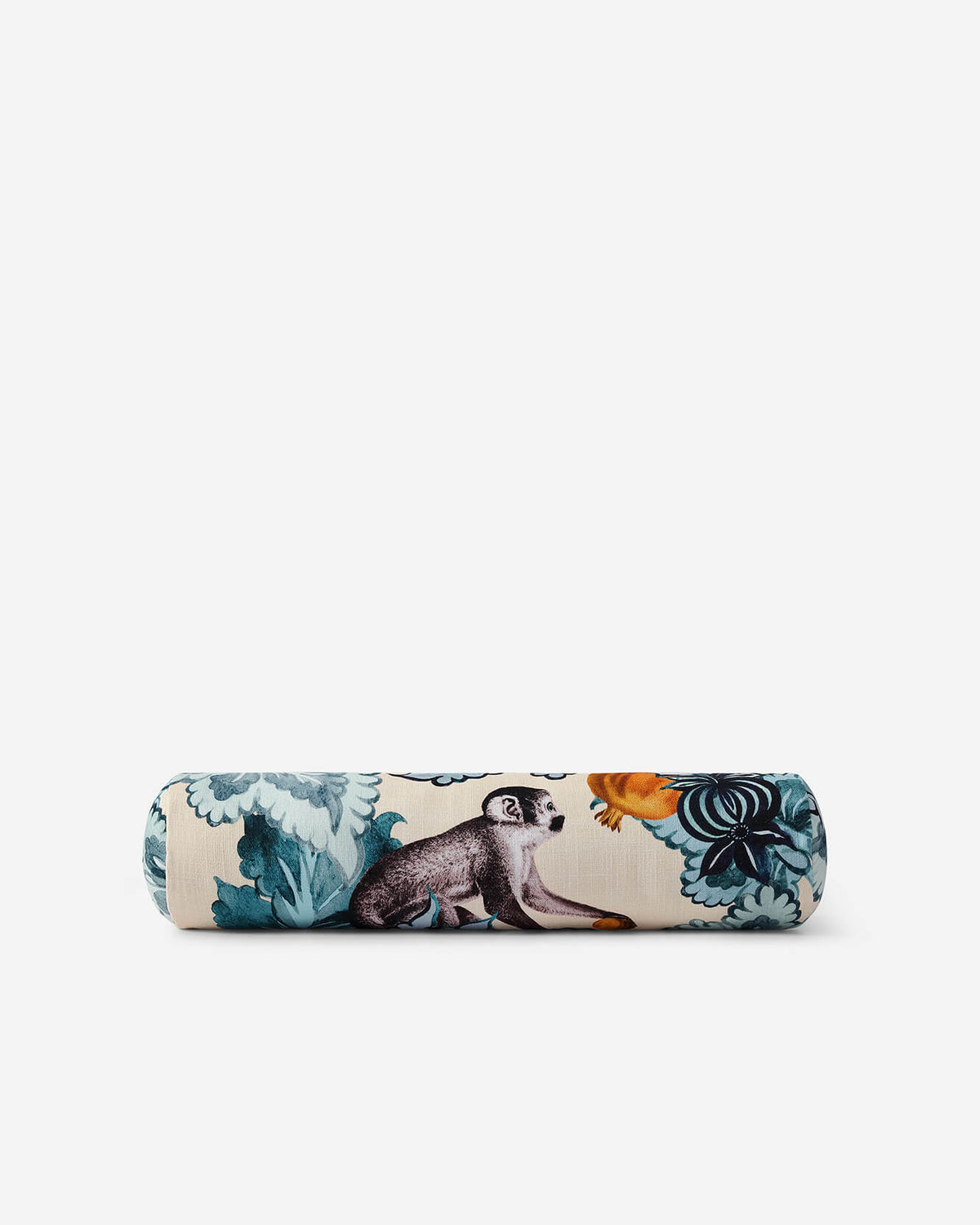 Sunday Citizen Damask Monkey Bolster Pillow in slate grey