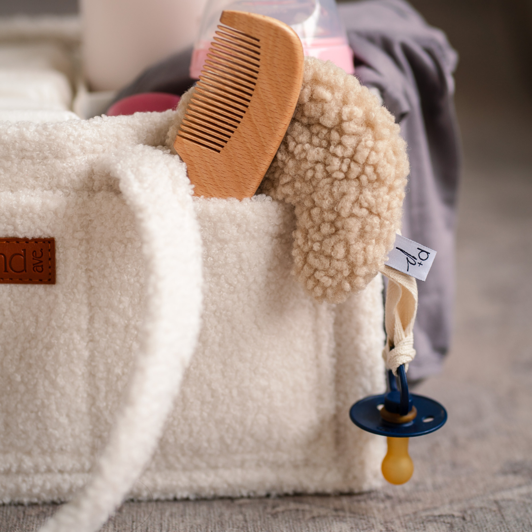 Teddy Diaper Caddy: White