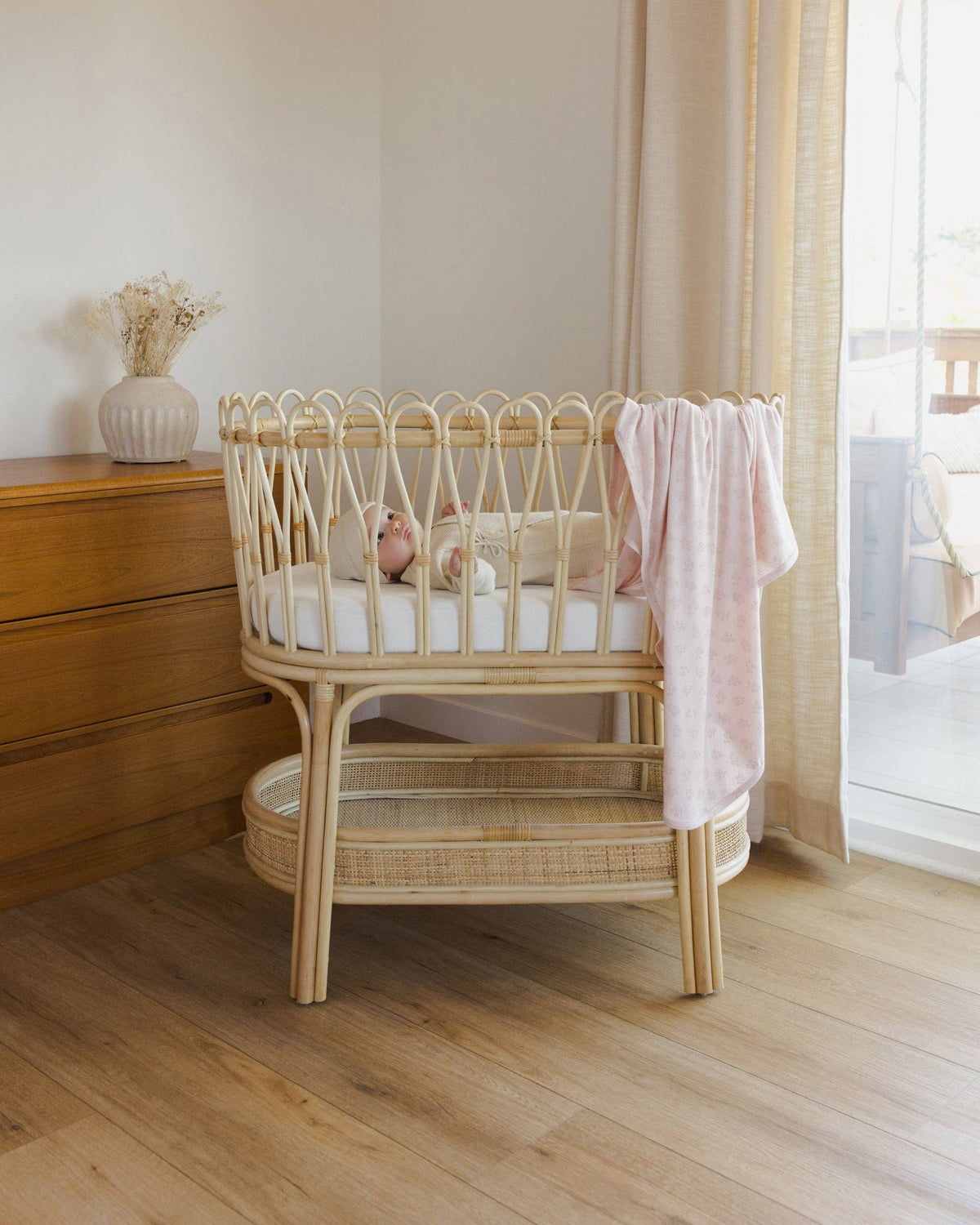 Modal Baby Swaddle - Pink Blossom
