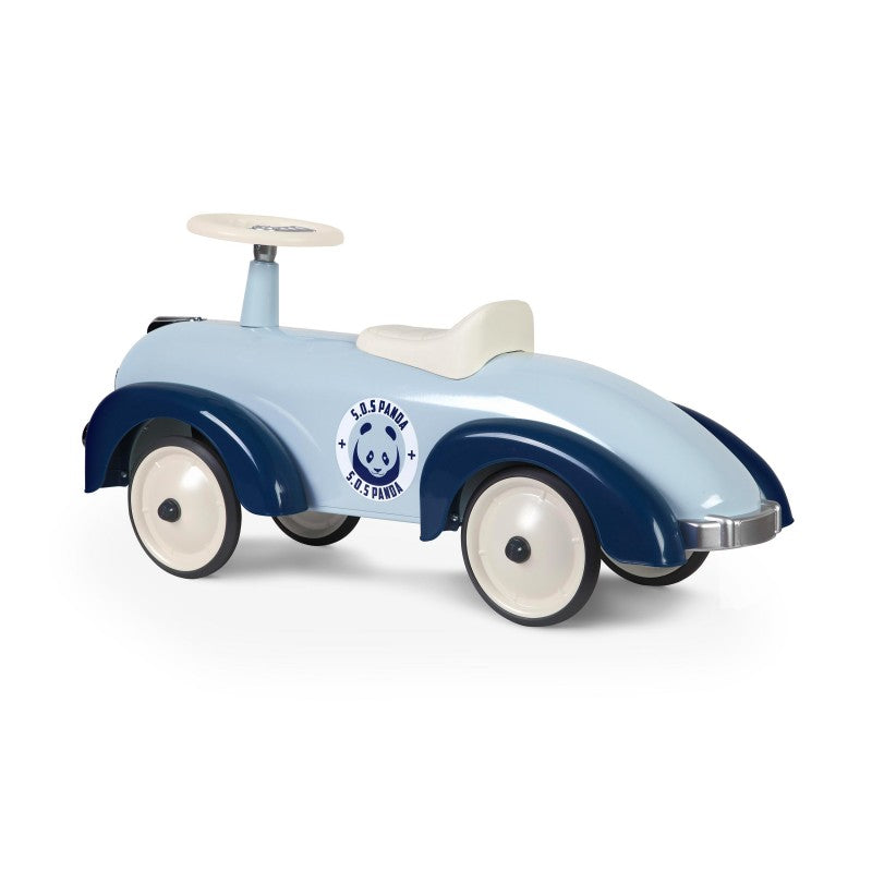 Baghera Ride-On Speedster Panda in pale blue and navy