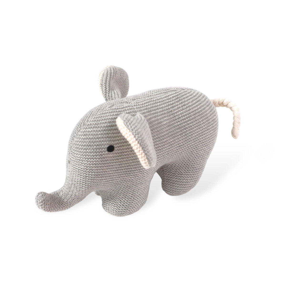 Elephant Knit Toy, Grey Heather