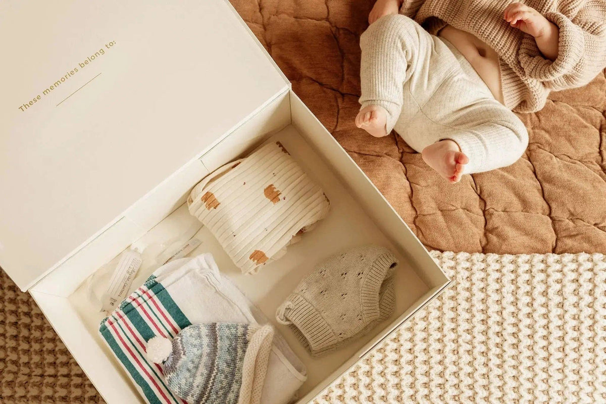 Linen Baby Keepsake Box