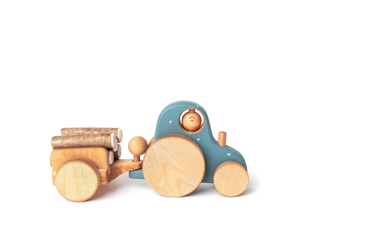 Wooden Tractor, Moody Blue