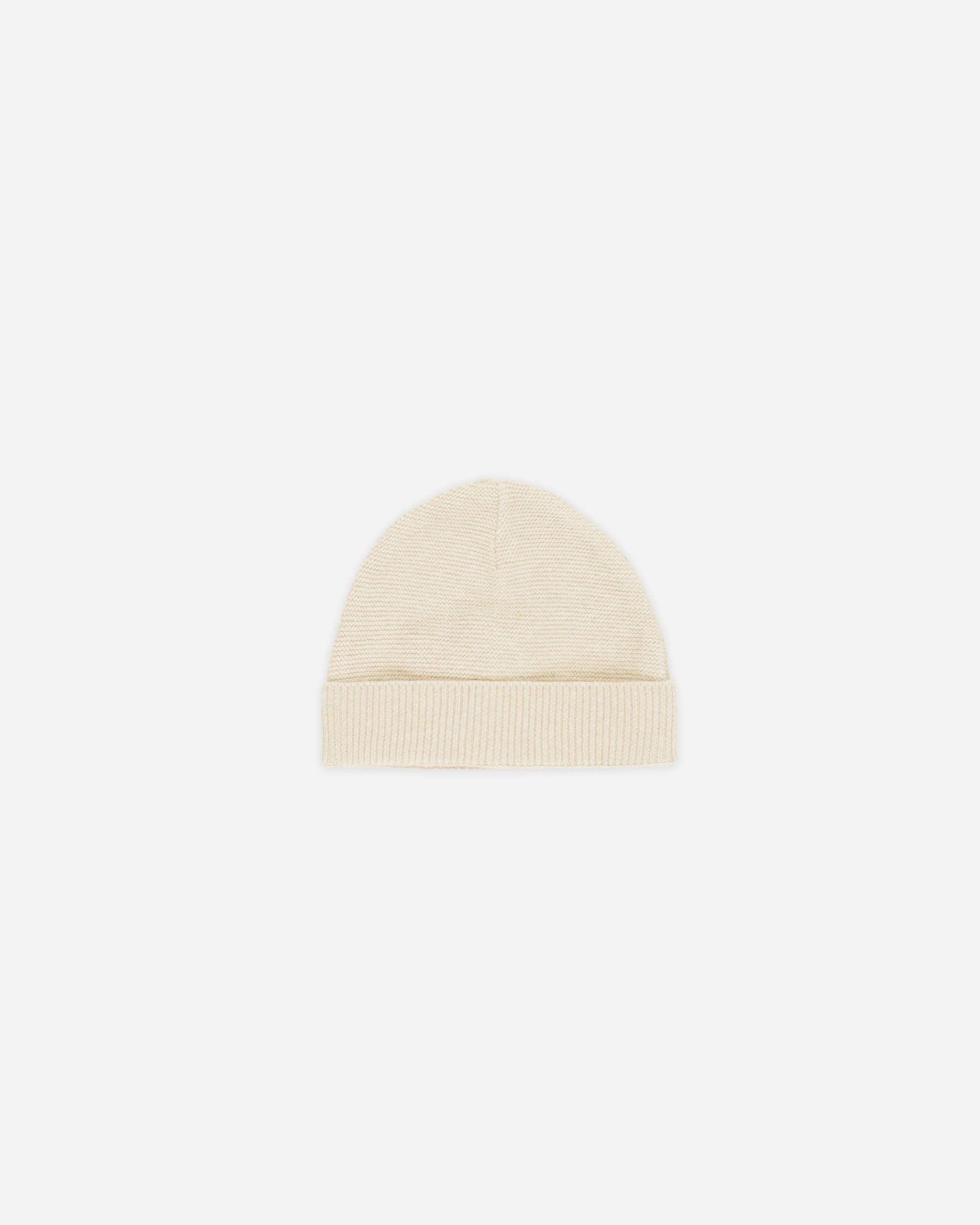Baby Beanie- Heathered Natural