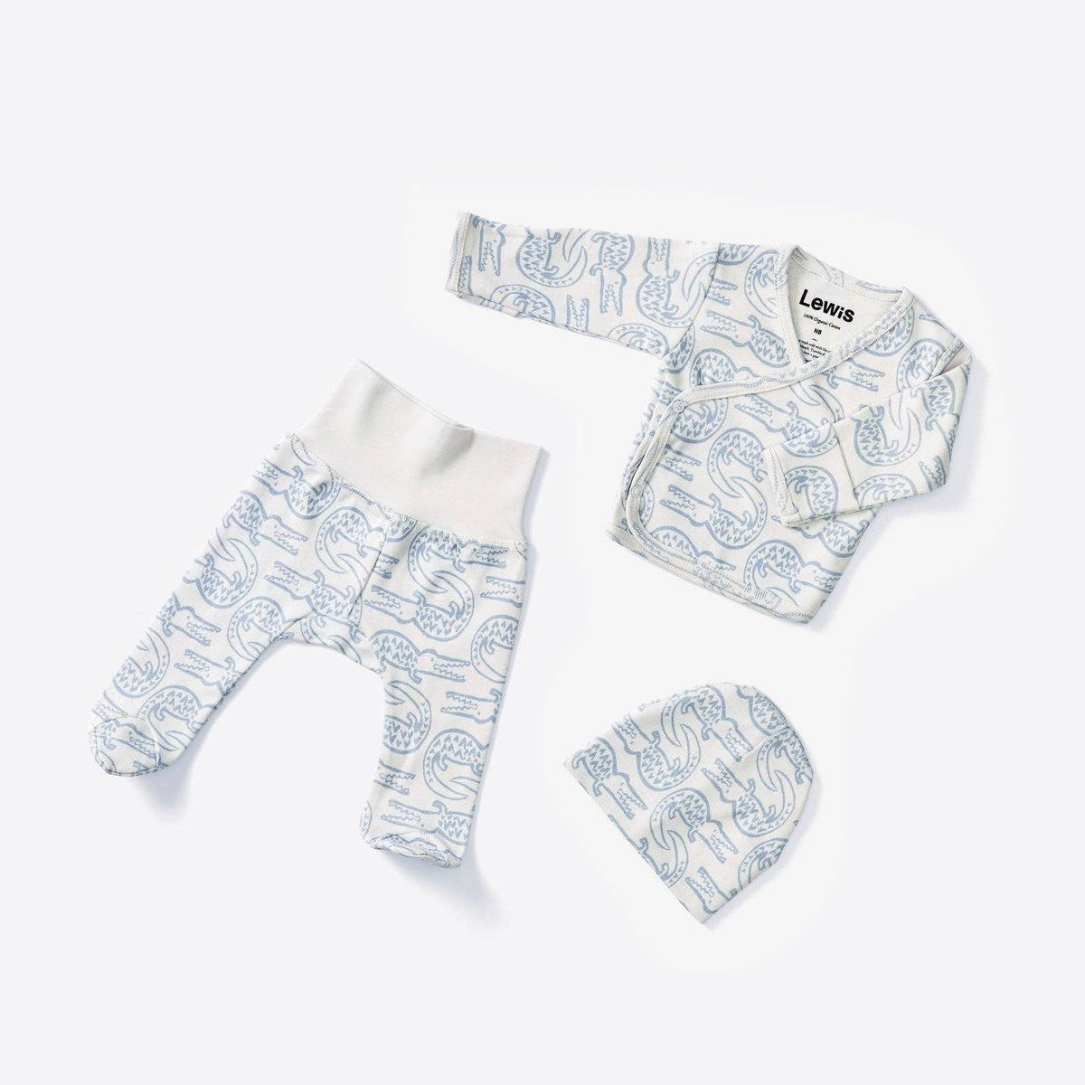 Take Me Home Outfit, Alligator in Bay Blue