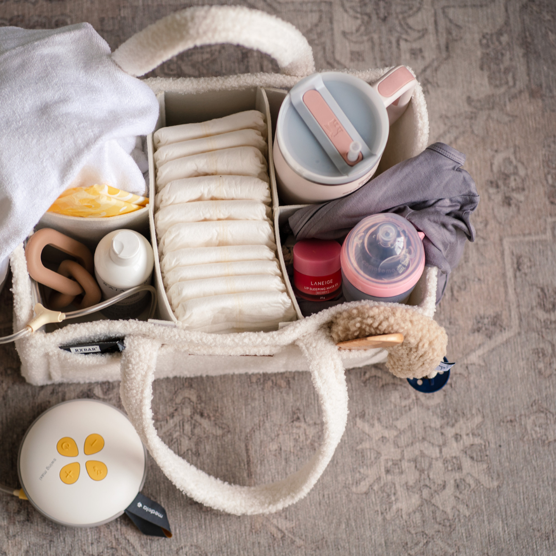 Teddy Diaper Caddy: White