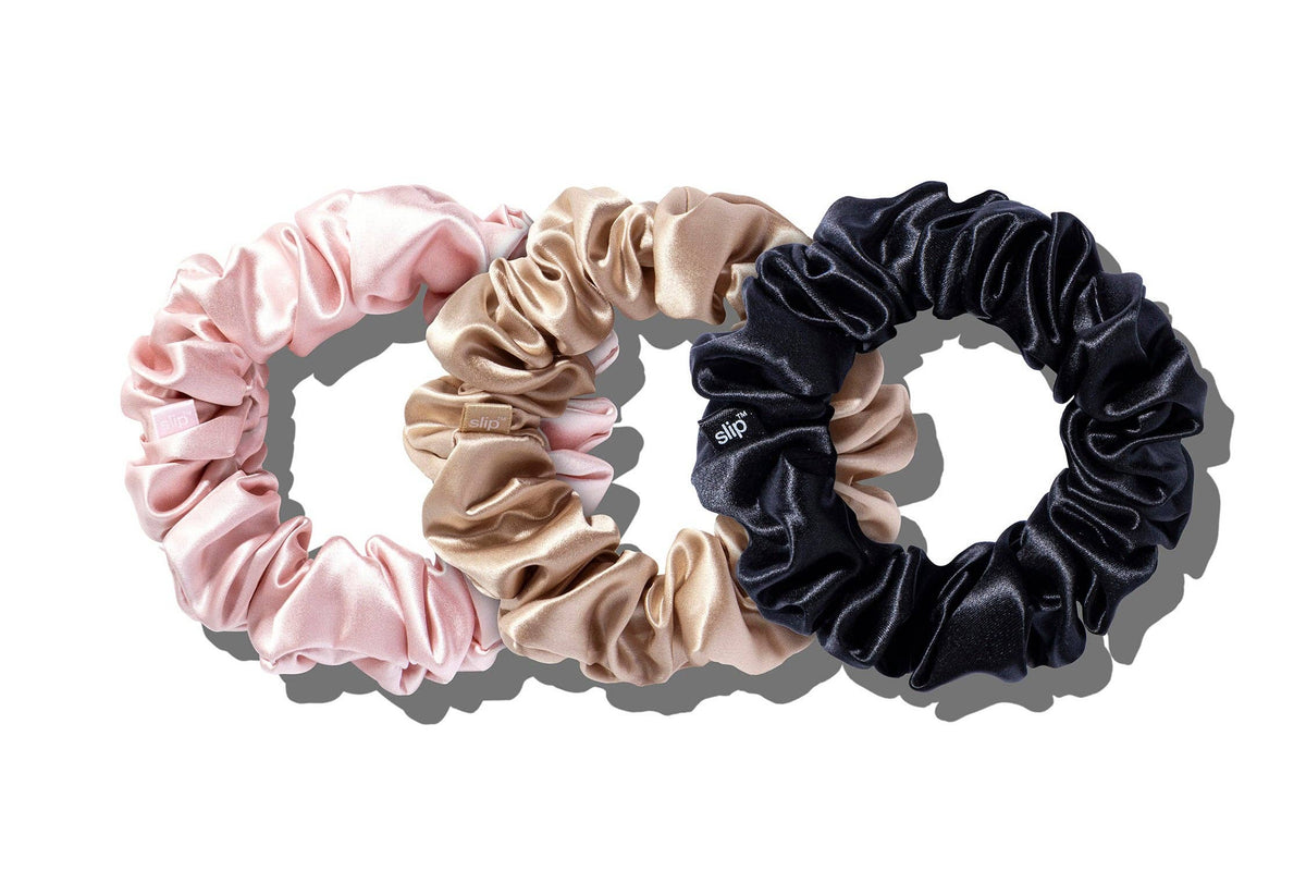 Large Silk Scrunchies - Set of Three