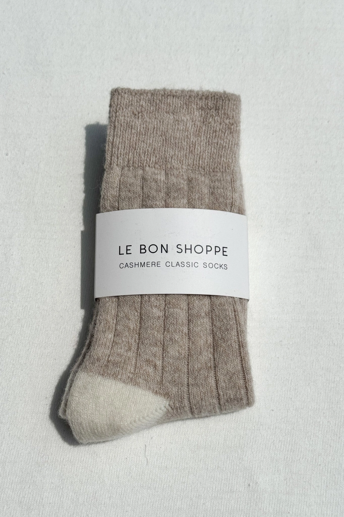 Le Bon Shoppe Classic Cashmere Socks in Fawn