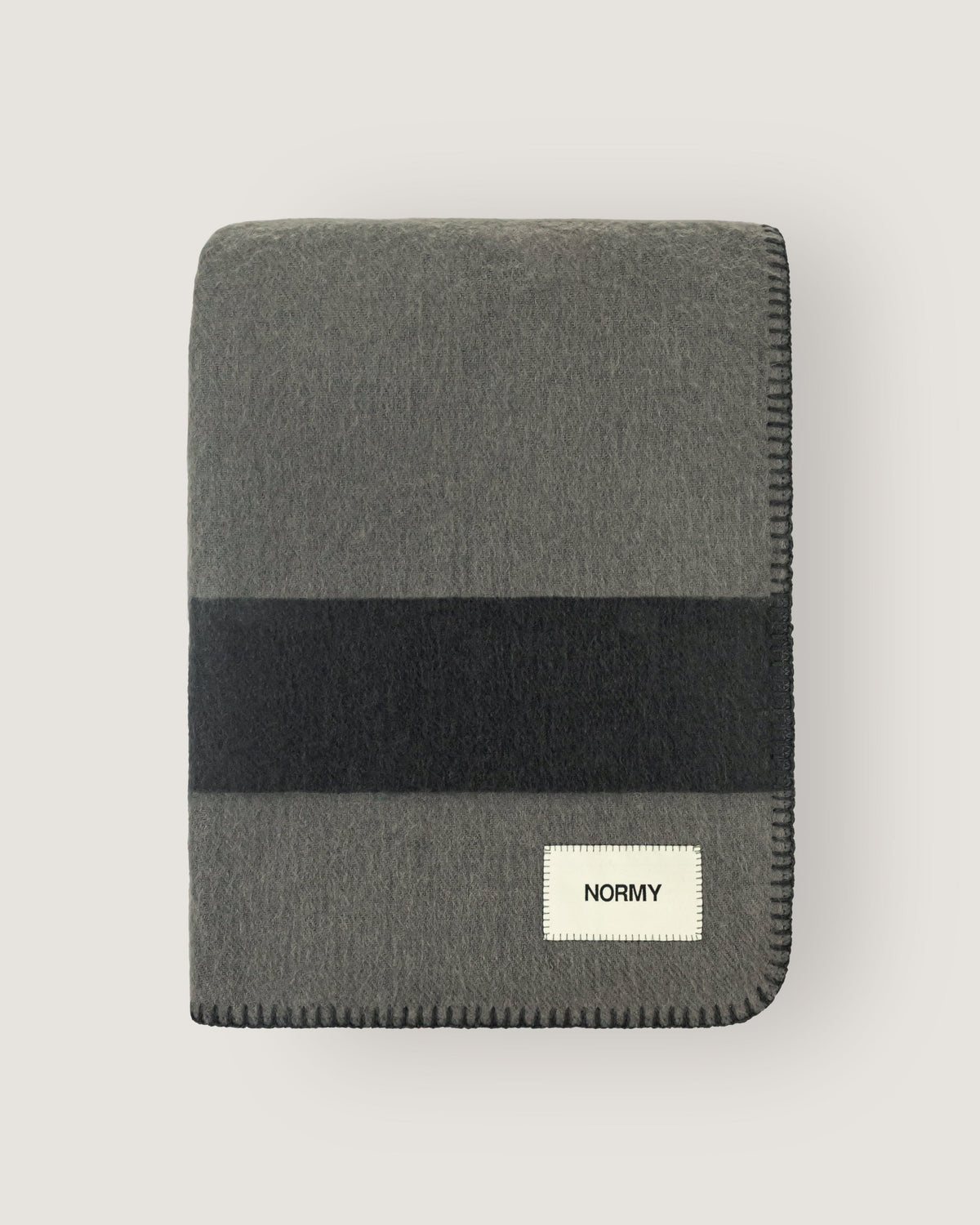 Normy Merino Wool Blanket in Peak/Caviar