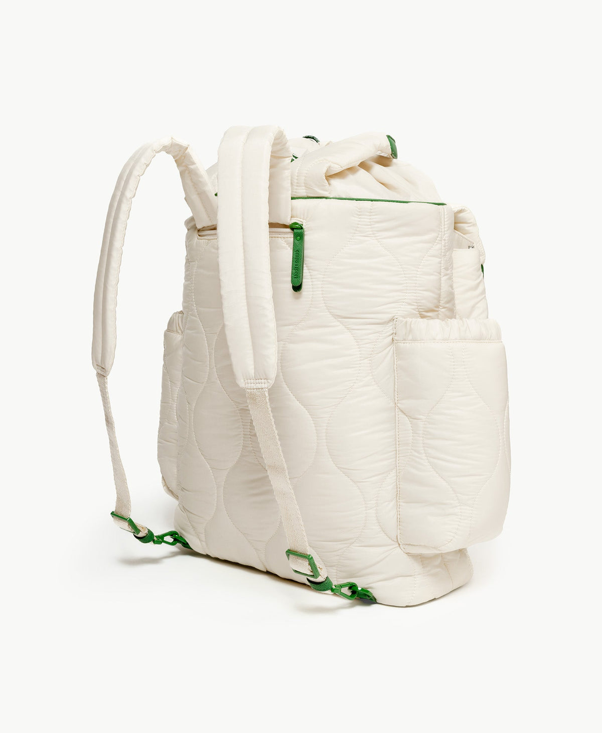 Caraa Tennis Quilted Backpack Tote, back with straps