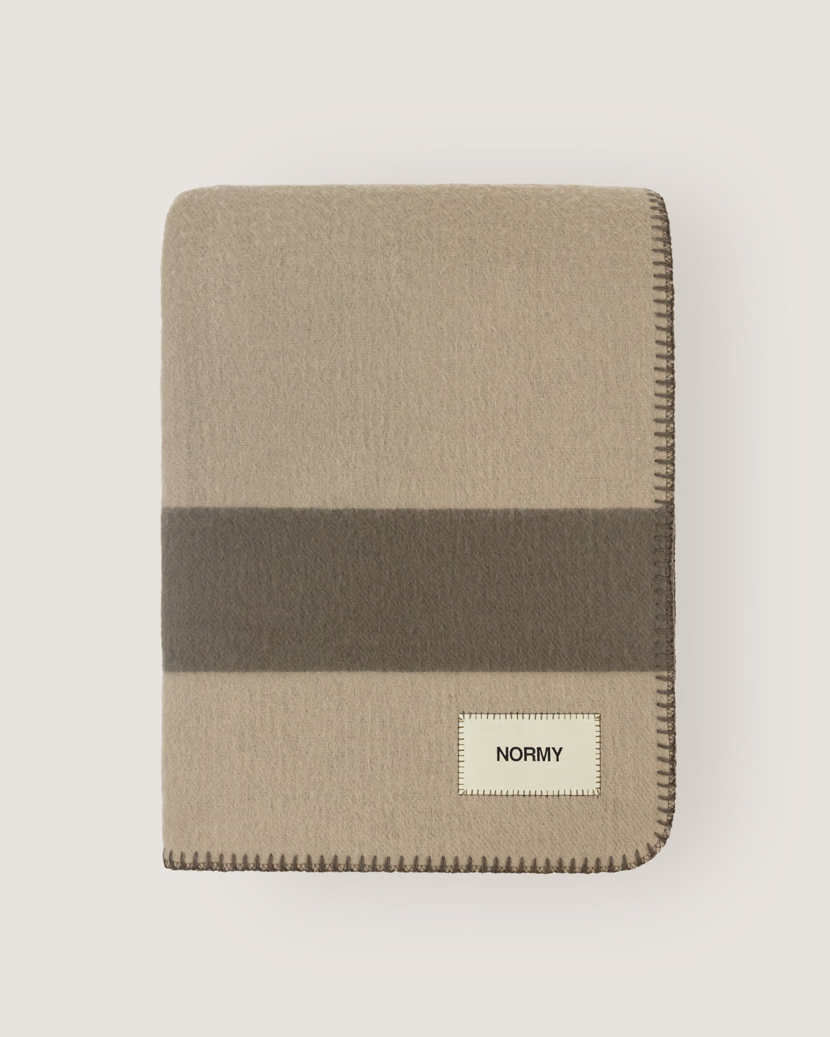 Normy Merino Wool Blanket in Clay/Fungi