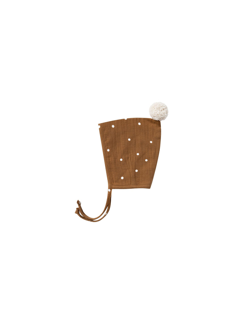 Pom Pom Pixie Bonnet - Walnut