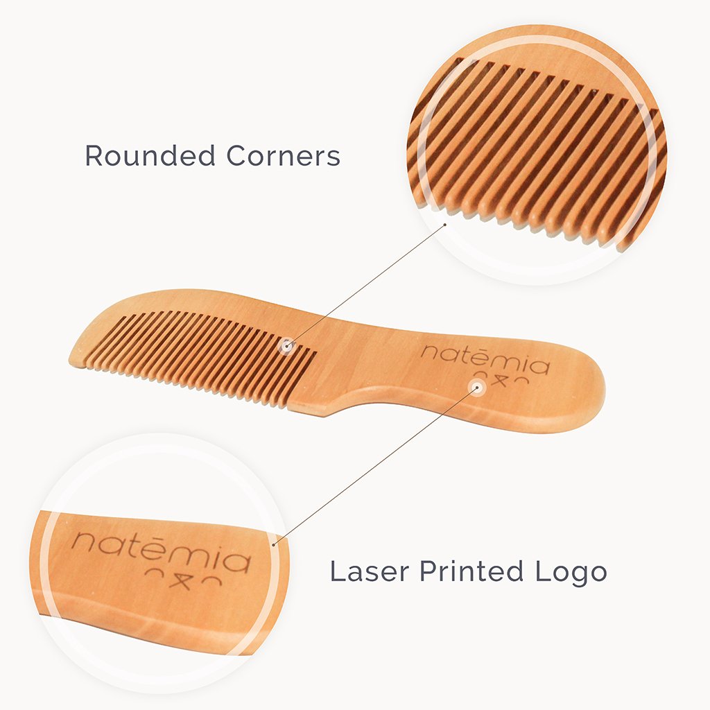 Wooden Boar Bristles Hair Brush Set