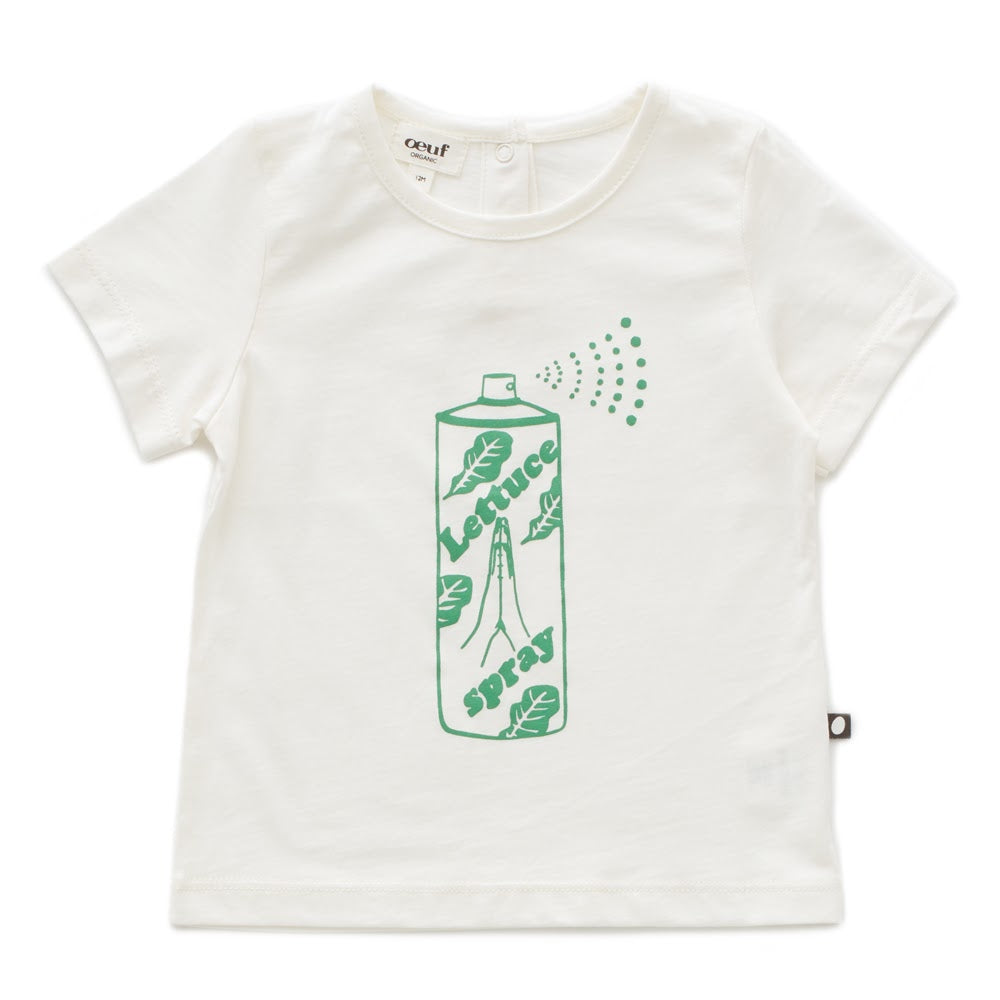 Tee Shirt White/ Lettuce Spray