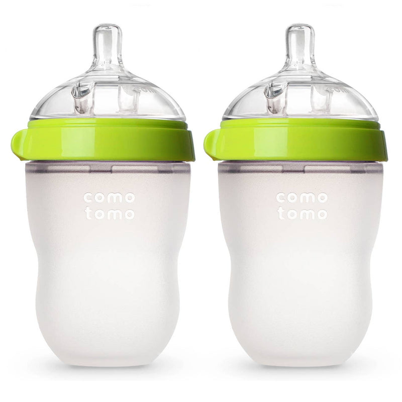 8oz Baby Bottle, Green (Double Pack)