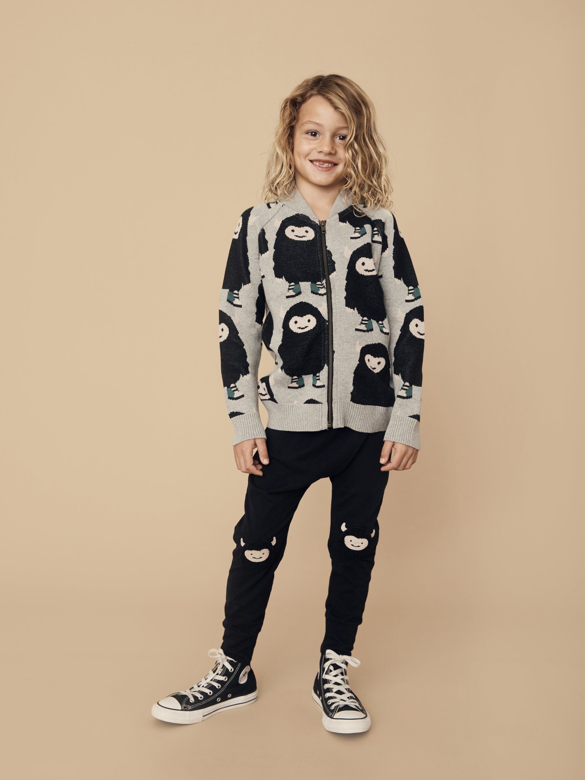 Monster Knee Drop Crotch Pant - Black