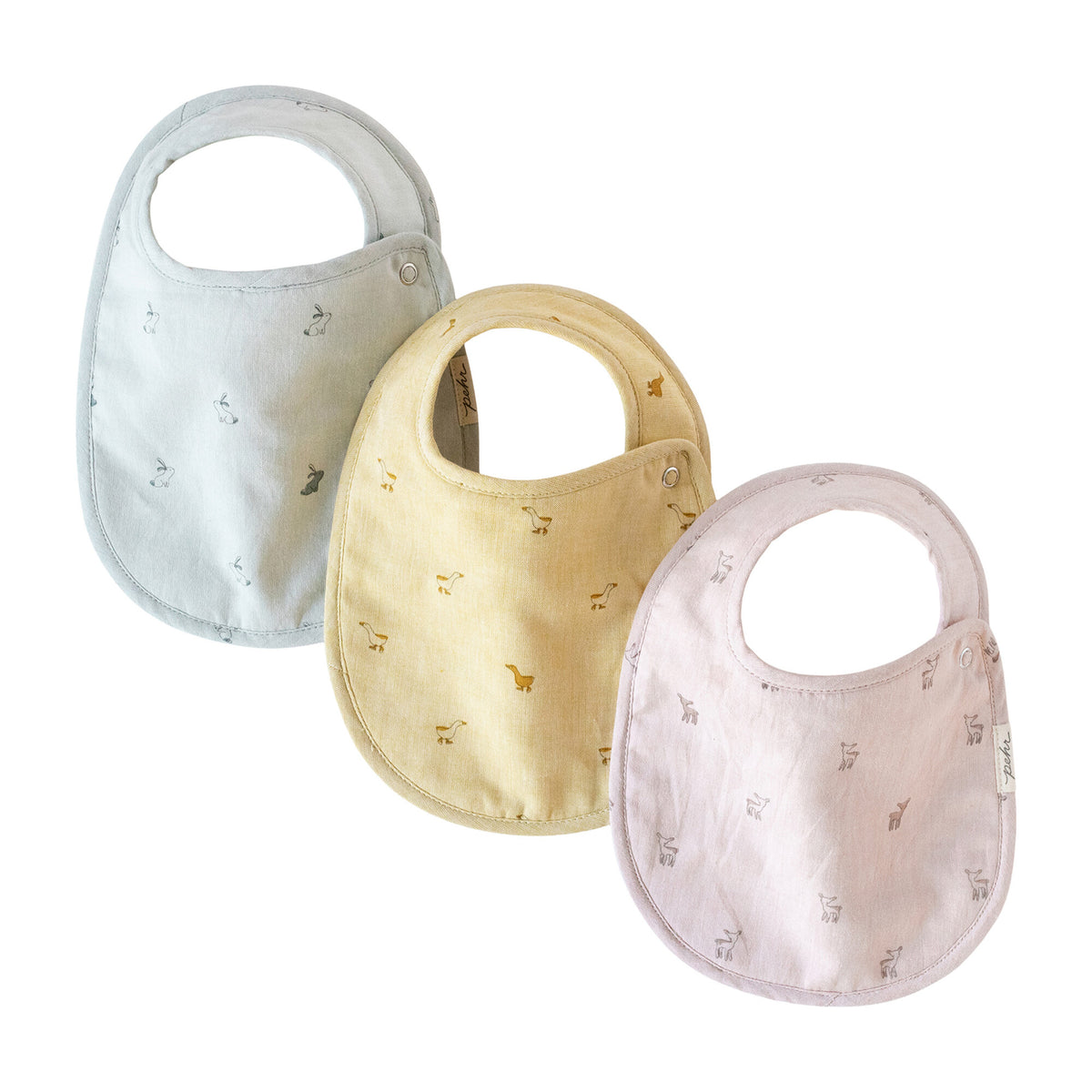 Woven Chambray Single Bib - Hatchling Bunny