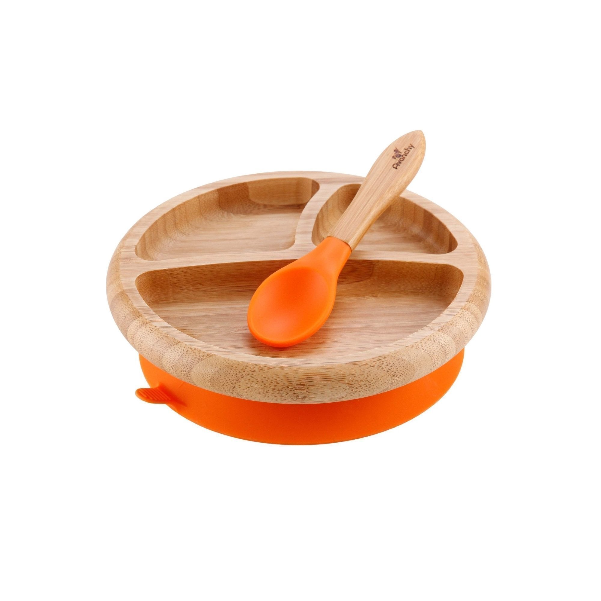 Baby Bamboo Stay Put Suction Plate + Spoon