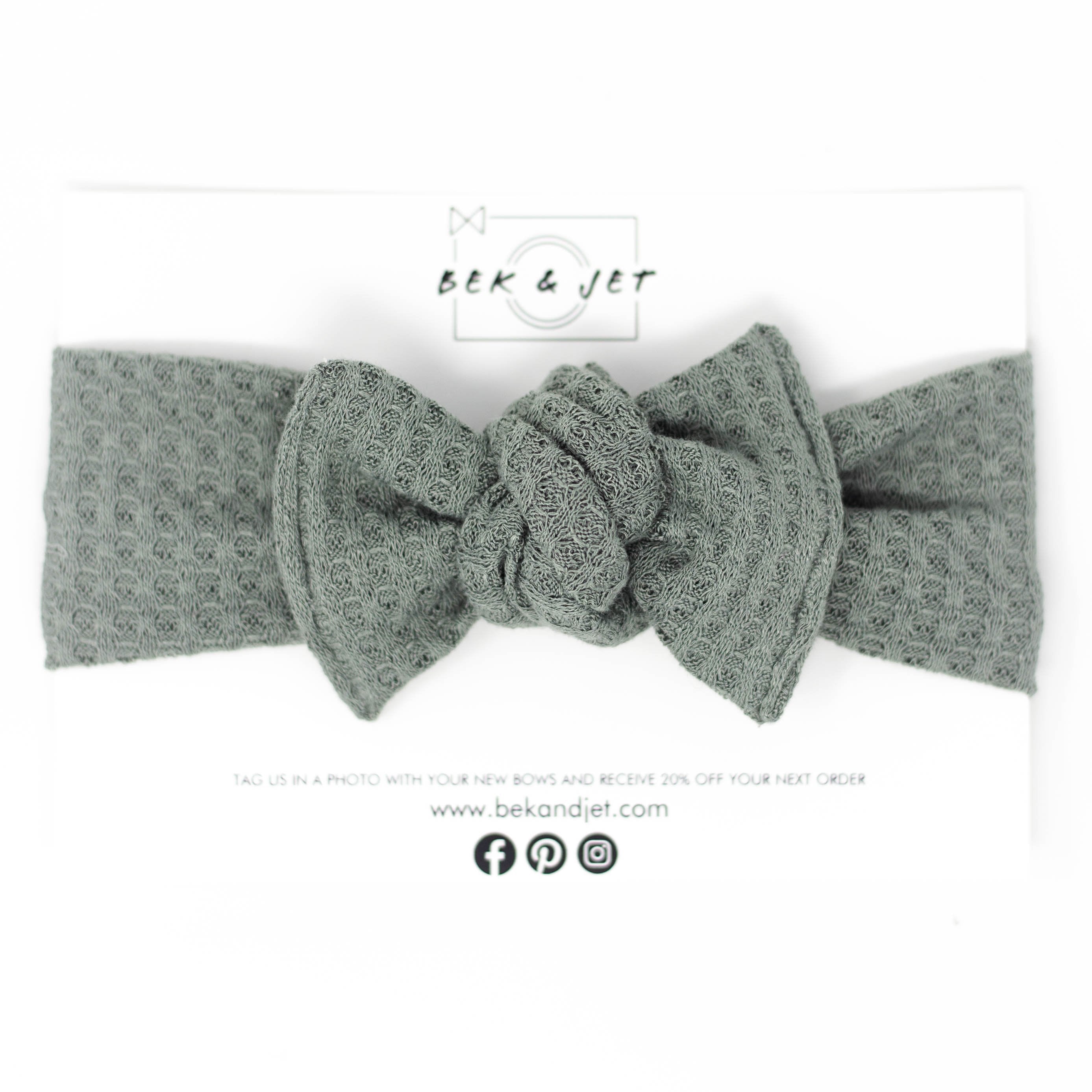 Sage Waffle Knit Headwrap