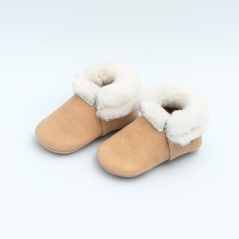 Shearling Moccasin - Weathered Brown