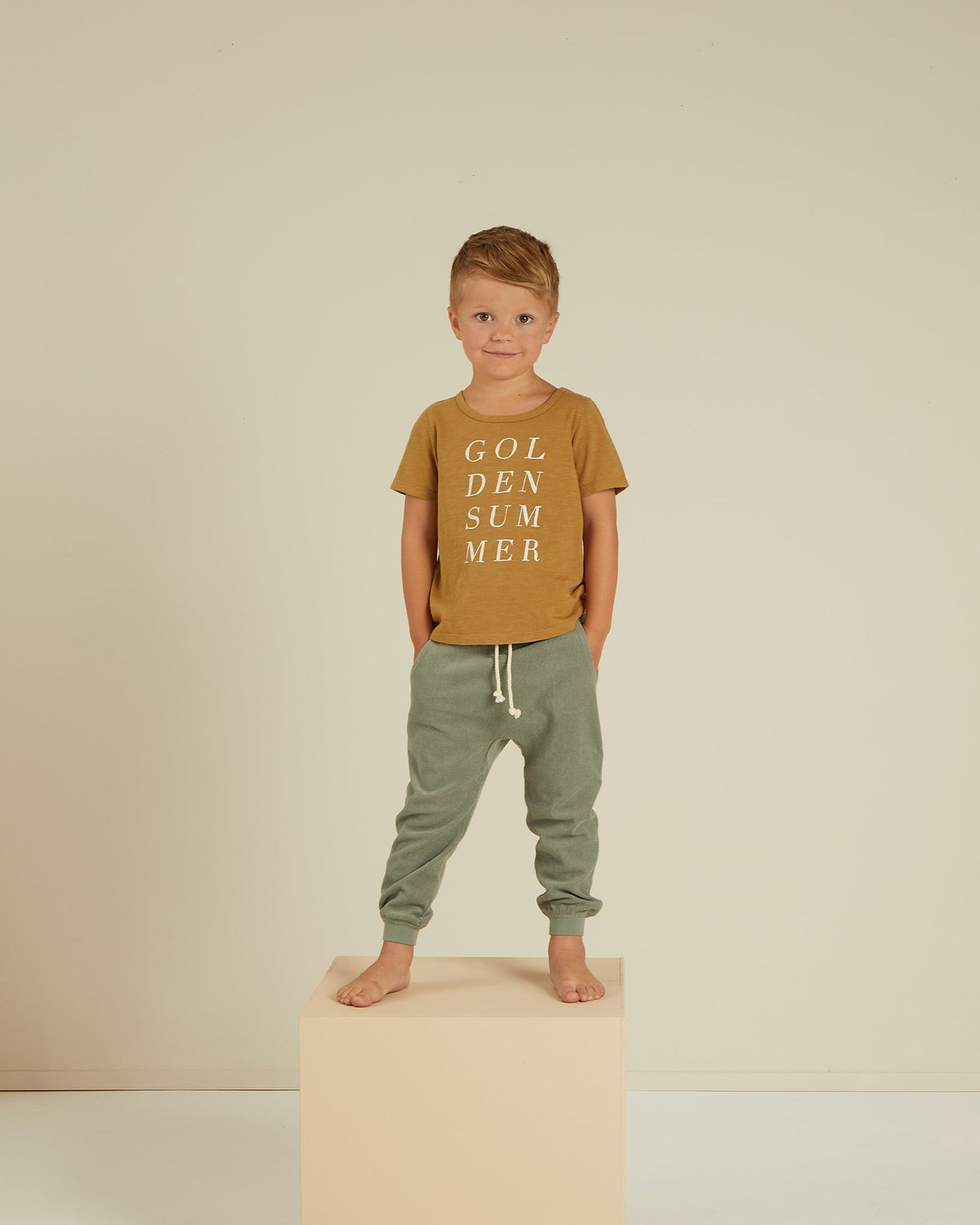 basic tee, golden summer