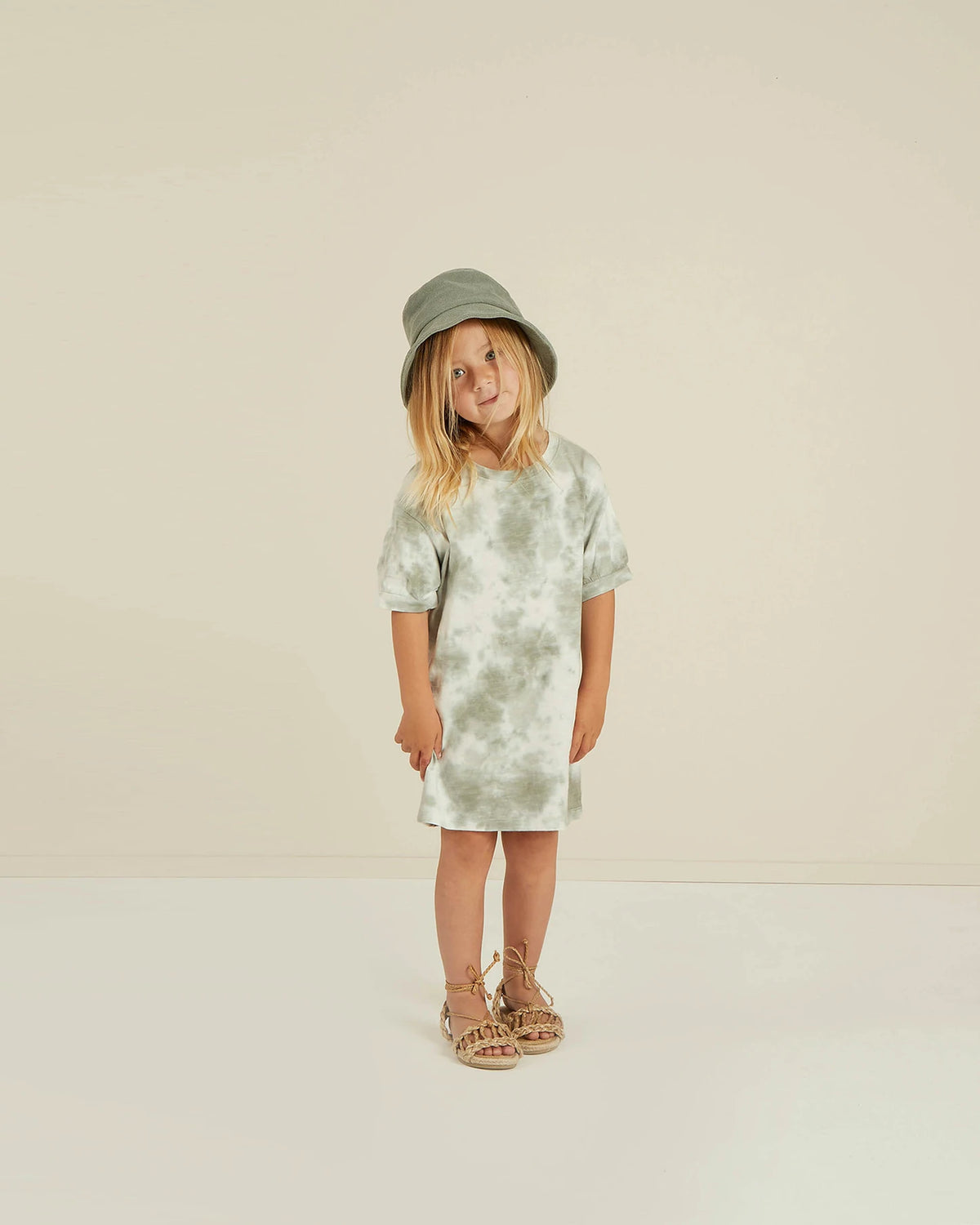 Jersey Shirt Dress, Aqua Tie Dye