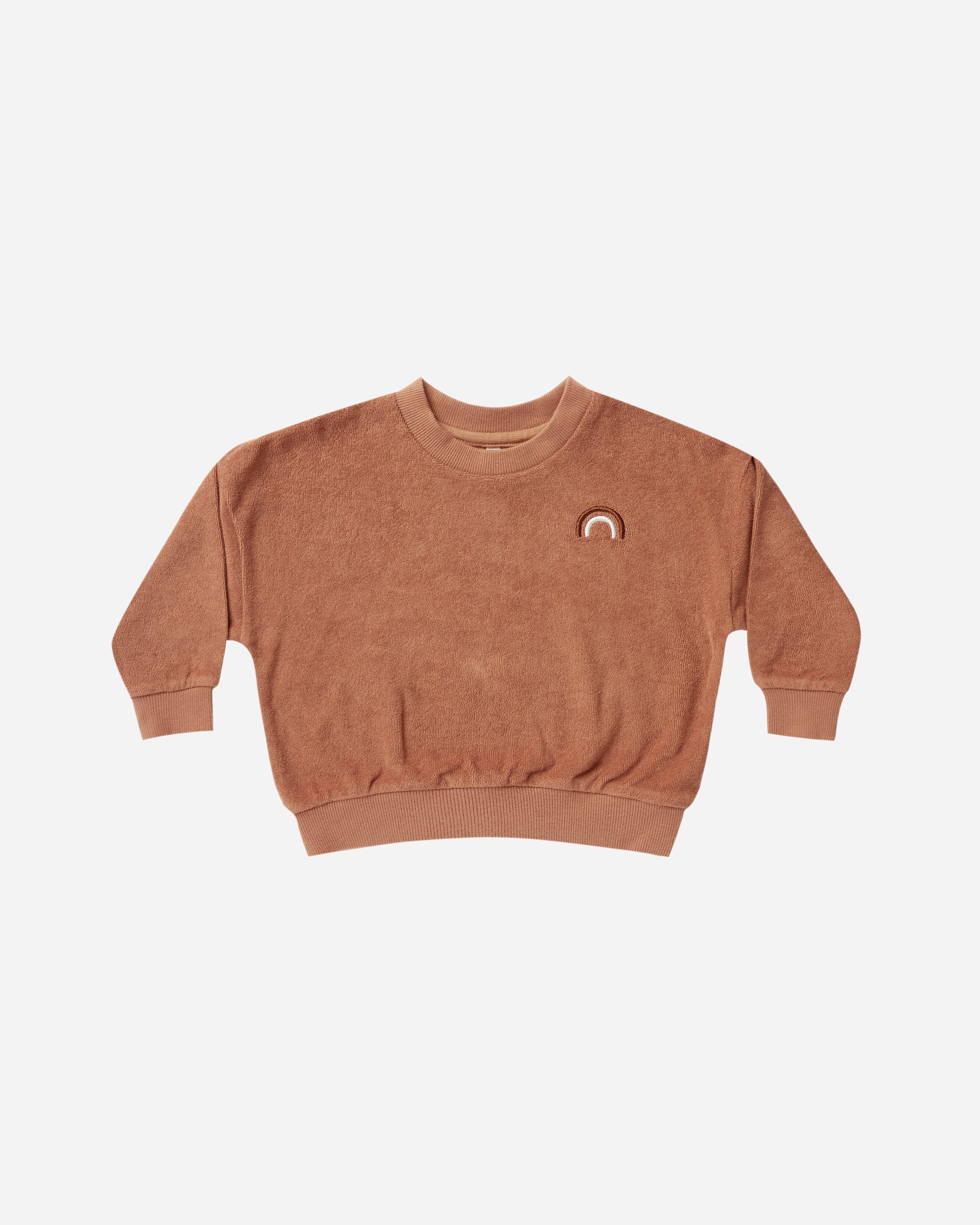 terry crewneck | terracotta