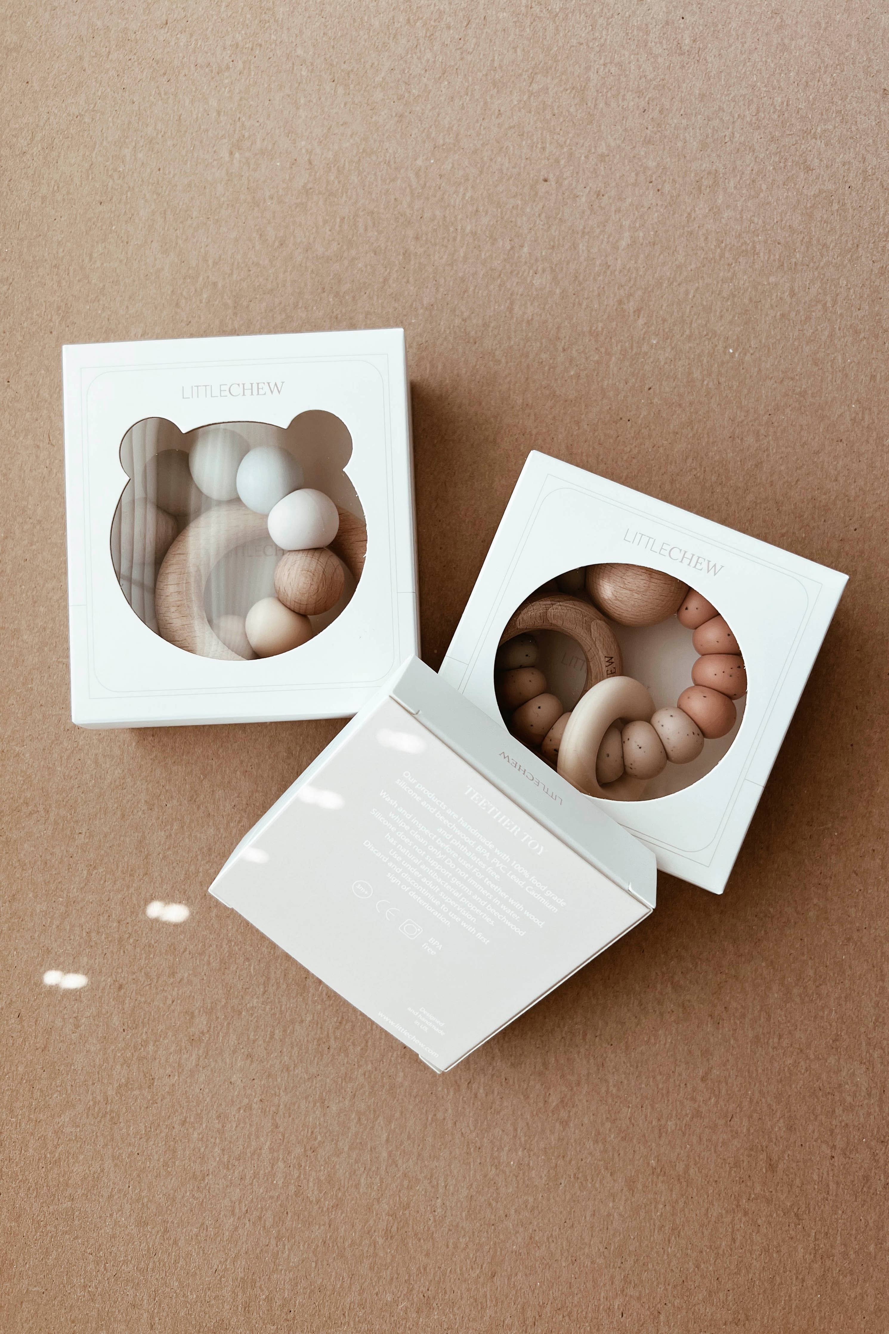 Teether - Luna | Speckled Powder Blue