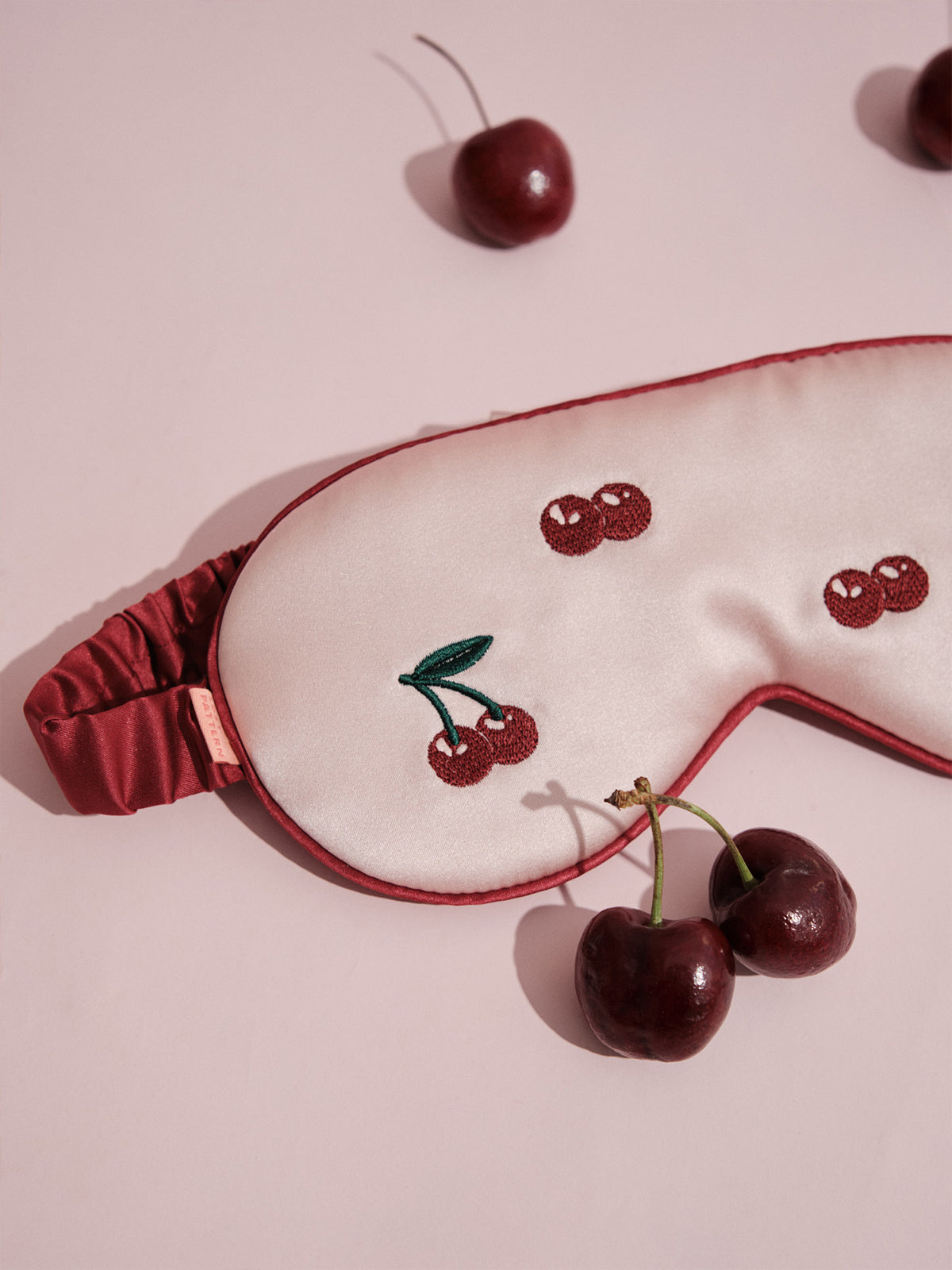 Lost Pattern Lost Cherries Silk Sleep Eye Mask