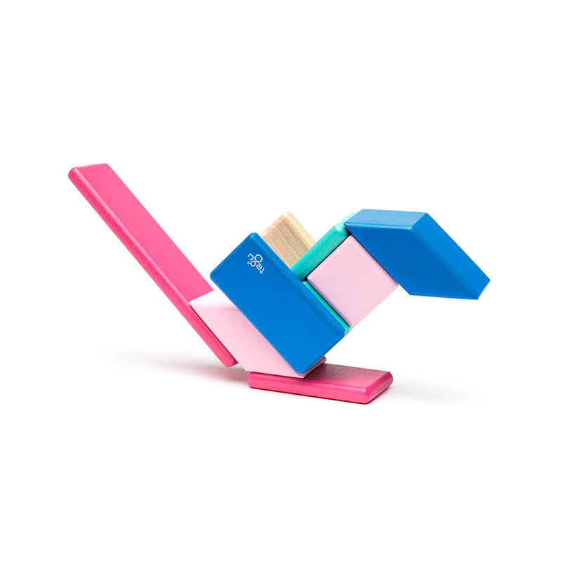 14 Piece Magnetic Wooden Block Set: Blossom