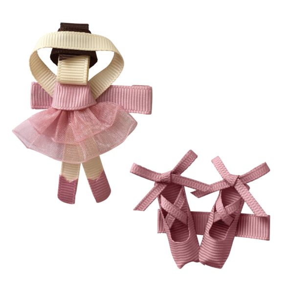 Gift Set – Ballerina and Shoes – Alligator Clip – Quartz