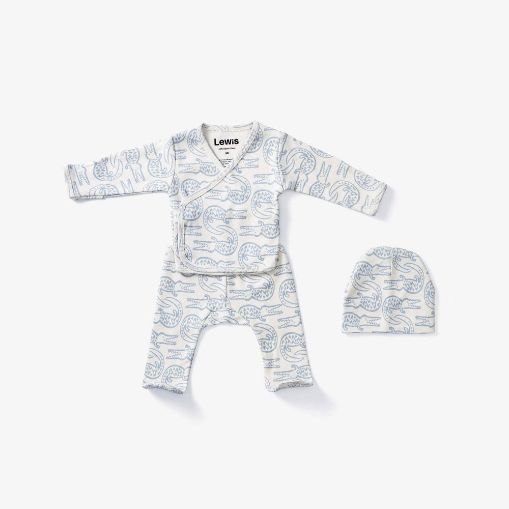 Take Me Home Outfit, Alligator in Bay Blue