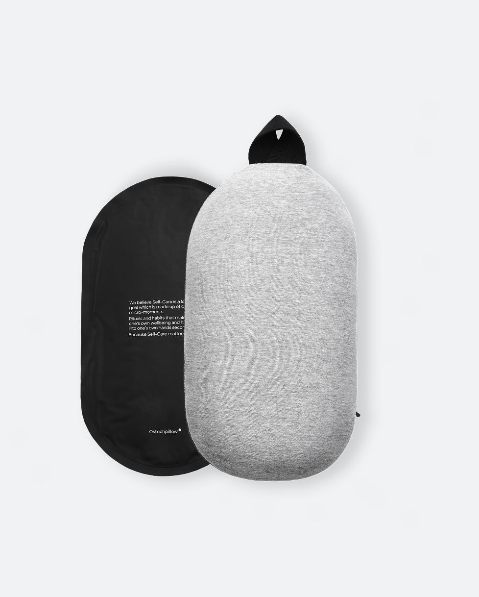 Ostrichpillow Heatbag with its clay bag alongside the cover