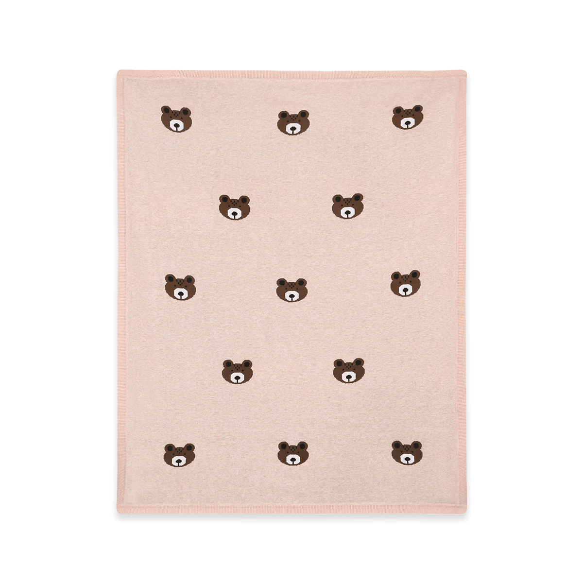 Brown Bear Knit Blanket, detail of the knit