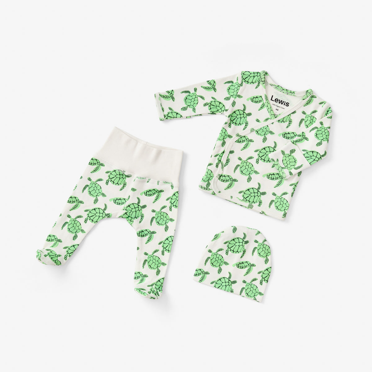 Take Me Home Outfit, Sea Turtle in Lime