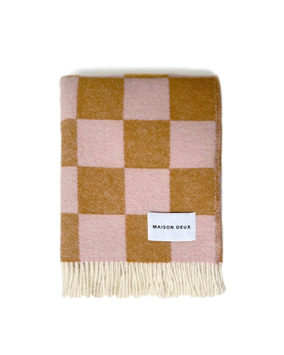 Checkerboard Blanket - Terra Brown / Pink