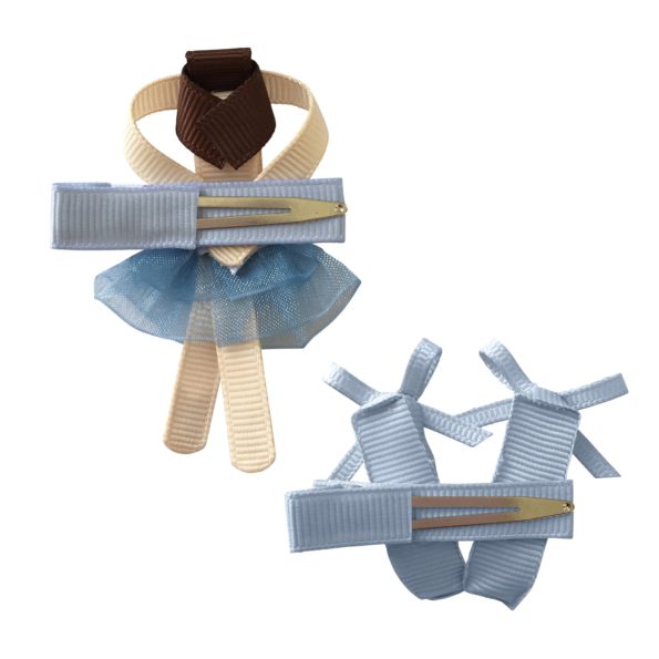 Gift Set – Ballerina and Shoes – Alligator Clip – Bluebell